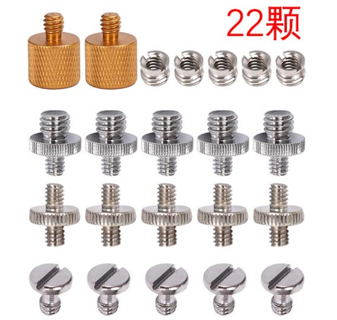 Accesorios de fotografía Juego de tornillos Tornillos de fotografía Juego de doble cabeza Juego de tornillos de conversión Tornillos de conversión de cámara