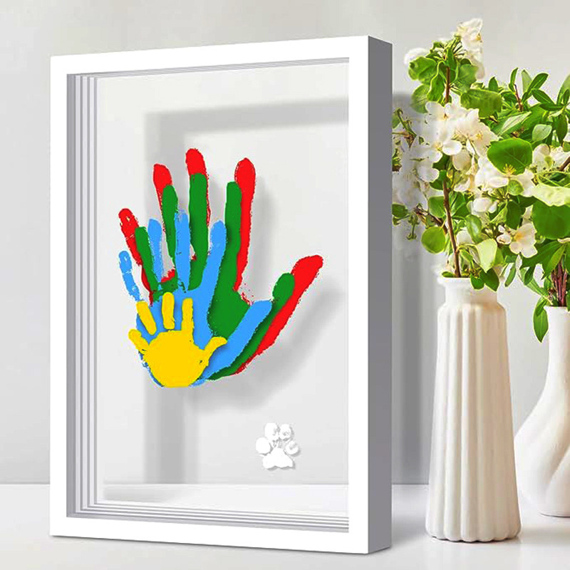 Couple's Handprint DIY Handmade Photo Album Palm Family Style Frame Creative Handprint Painting Photo Frame