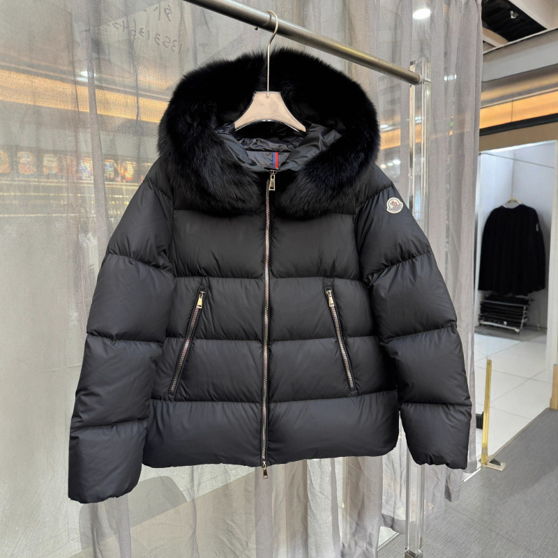 M Brand Same Style Women's down Jacket A-Line Version with Large Fur Collar High-Quality Nfc Fashion Design Versatile Style