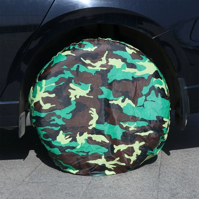 Spare wheel cover: freeze-proof, dog urine-proof, construction - small-size-15inch-or-smaller-tires-camouflage-oxford-upgraded-version