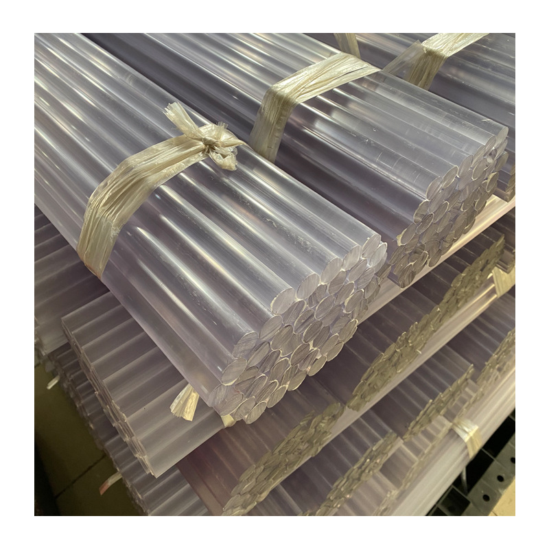 厂家批发透明PC实心棒透明PC棒聚碳酸酯棒高韧性塑料圆棒
