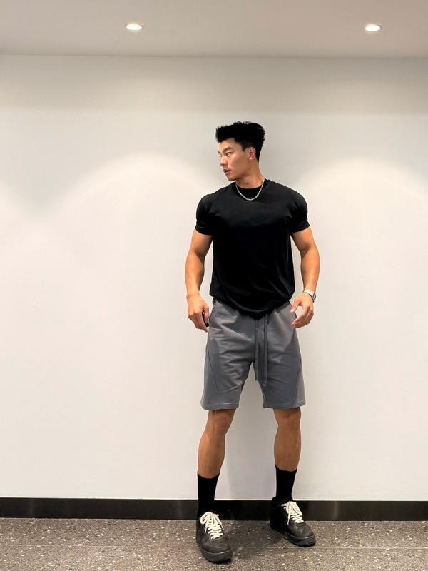 GYMSHARK フィットネス ショーツ メンズ アメリカン レトロ ストレート エッジなし 膝丈 3点パンツ コットン マッスル シャーク|undefined