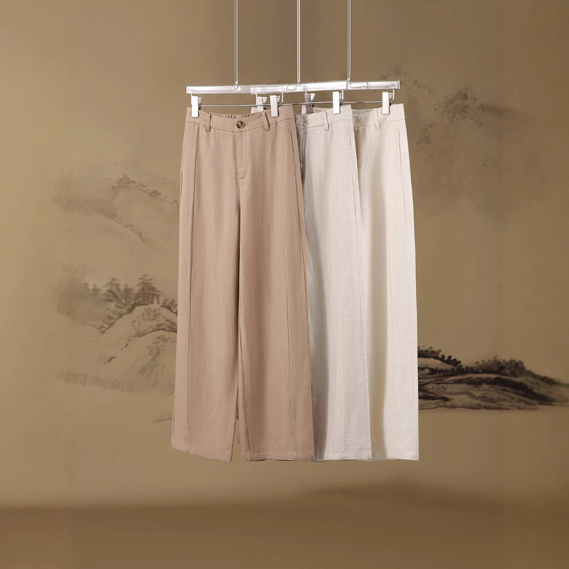 Flax. Breathing Pants, Homemade 25-Year Summer Tencel Linen Multicolor Casual Pants for Women