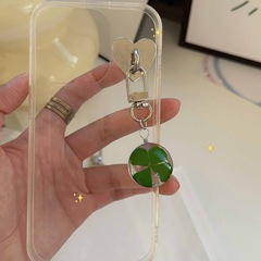 韓劇同款 四葉草掛件 跨境幸運星乾花包包鑰匙扣玻璃吊墜掛件掛飾