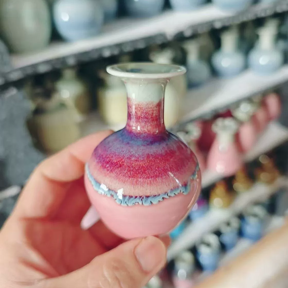 Цзиндэчжэнь Керамическая гидропонная мини-ваза Контейнер для цветов Креативный подарок Орнамент Цветочная композиция Украшение Оптовая продажа Прямые продажи с фабрики