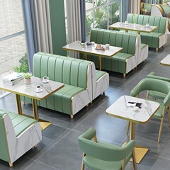 ネット赤ミルクティー店ハンバーガーデザート軽食ファストフードカフェテーブルと椅子の組み合わせ商用飲食家具カードソファー