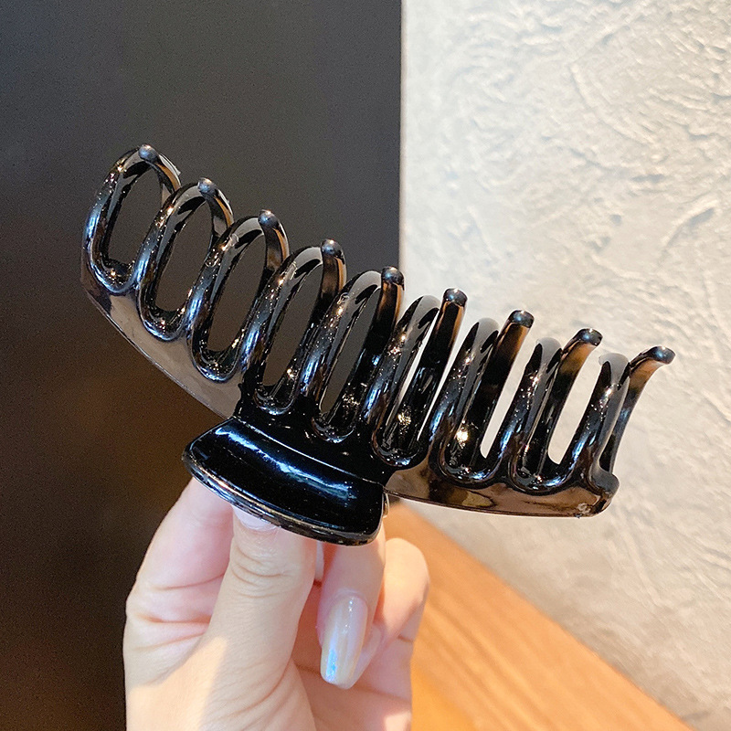 Clip de agarre de verano de gran tamaño, horquilla para el cabello en la parte posterior de la cabeza, gran cantidad de cabello femenino, tocado de clip de tiburón 2024 nueva horquilla