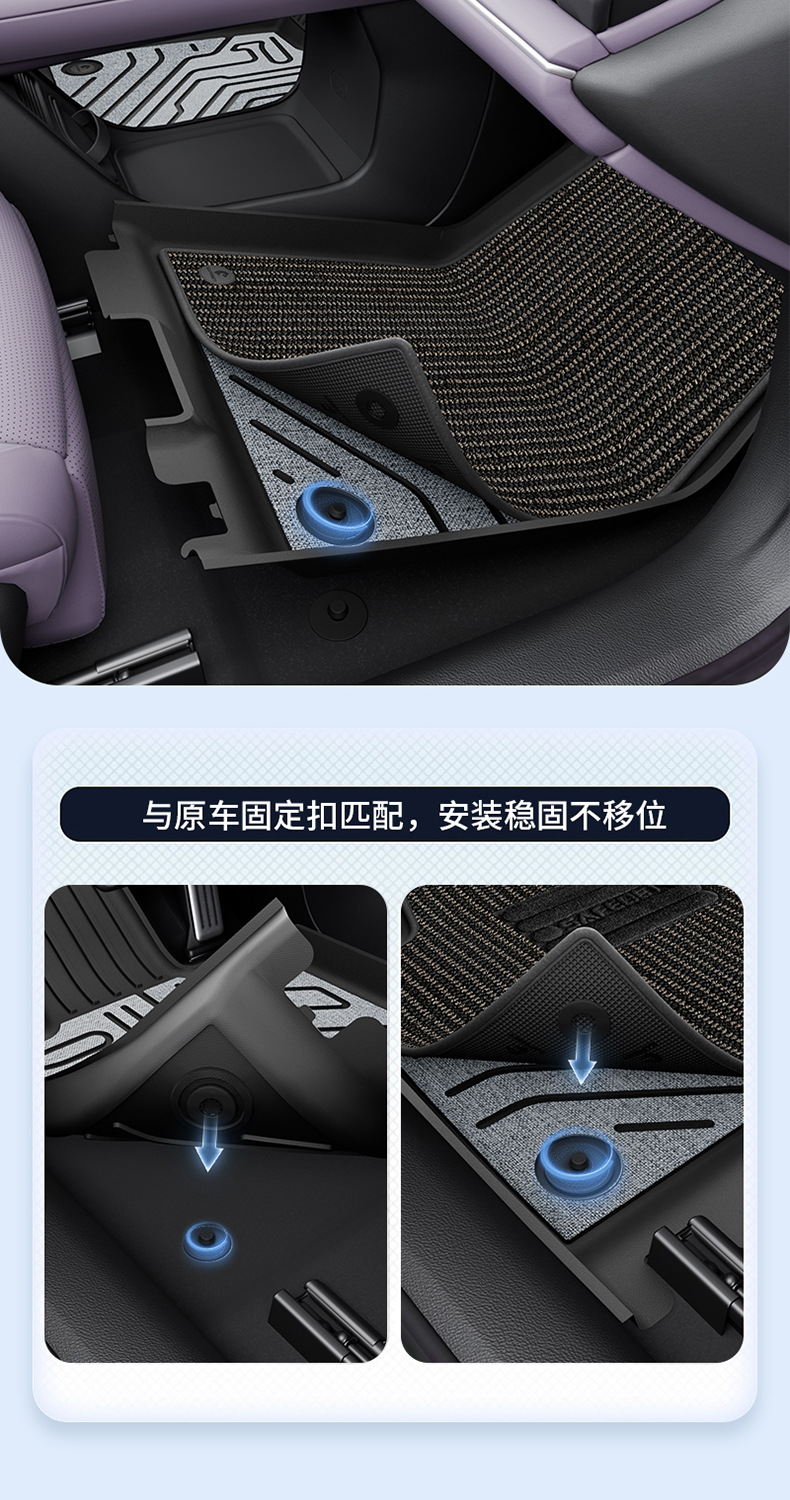 Suitable for Xiaomi YU7 SU7 new model, TPE car floor mats and trunk mat, eco-friendly, waterproof, and wear-resistant