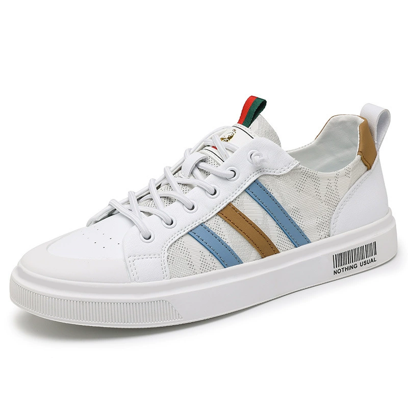 Summer breathable footwear, men's cloth sneakers for leisure, sports universal white shoes