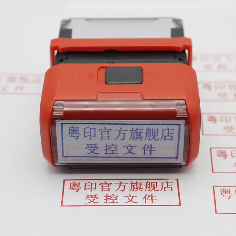 Sello de Zhuoda 4912 Sello de volteo de cubo Flip Sello de texto Oficina automática de aceite Caja duradera Sello de tabla