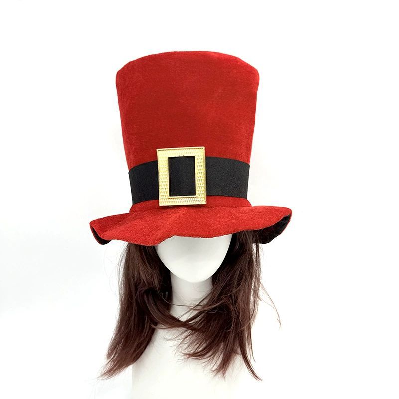 Fiesta de Navidad transfronteriza, gran sombrero rojo, feliz fiesta de Año Nuevo, reunión anual, sombrero rojo de Navidad