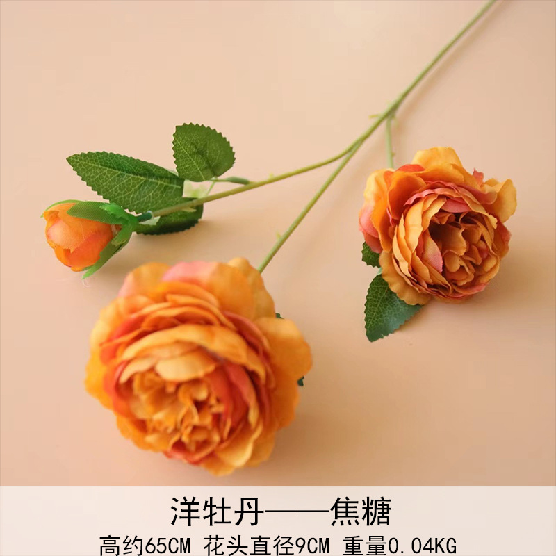 Peonía extranjera, rosa brasileña, boda, flor artificial, flor falsa, flor artificial, decoración del hogar, accesorios de vestir al por mayor