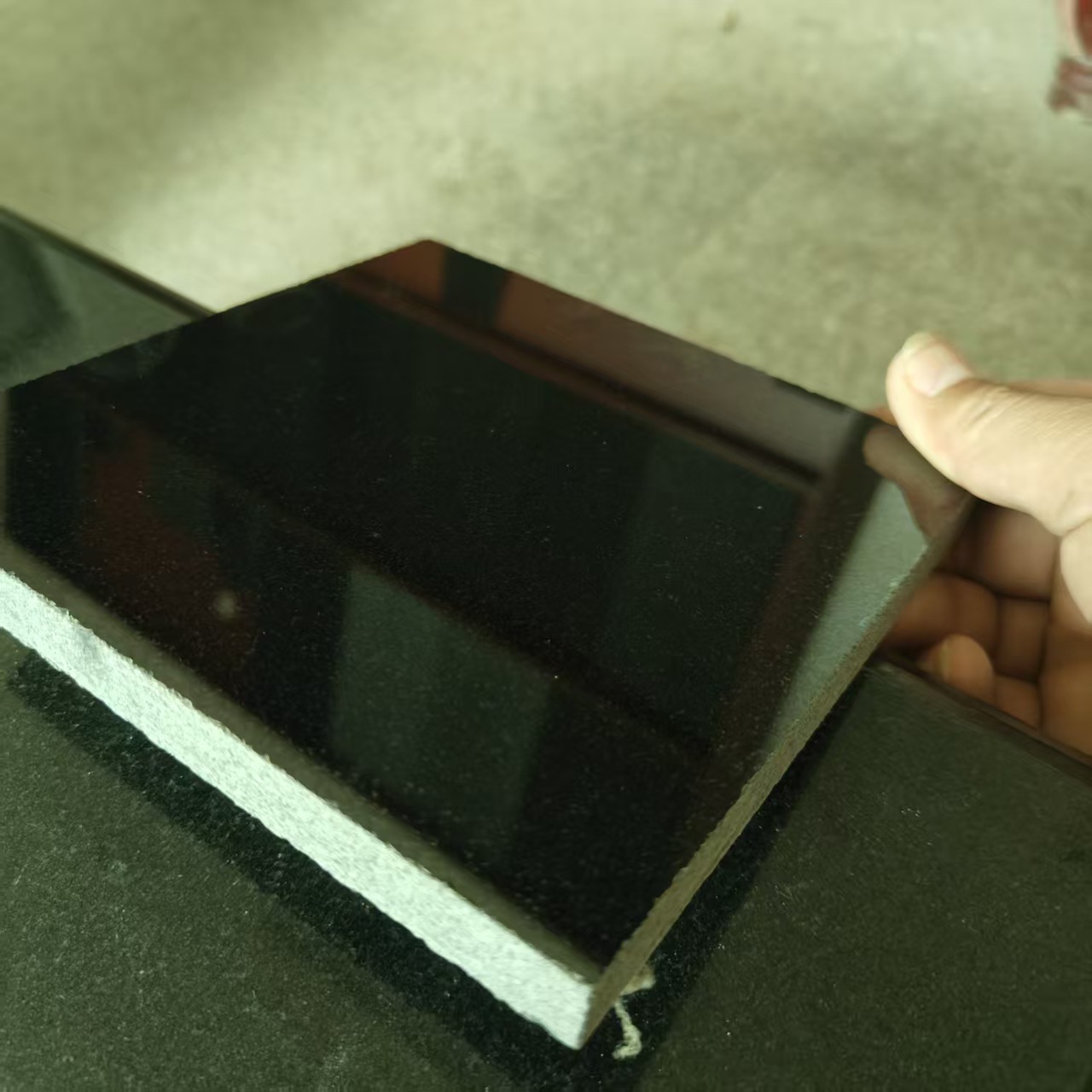 印度黑花岗岩光面石材板黑金沙印度黑墓碑多规格批发中国黑石材