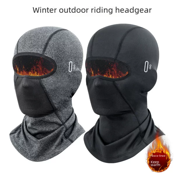 Cross-border cold-proof autumn and winter outdoor windproof motorcycle headgear fleece-lined scarf warm ski face protection riding mask
