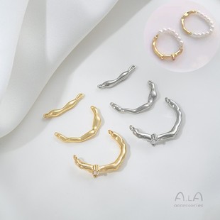 ��ɫ14K�����Ȧ��֦��ָ�����֦���p��diy������������B�Ӱ�