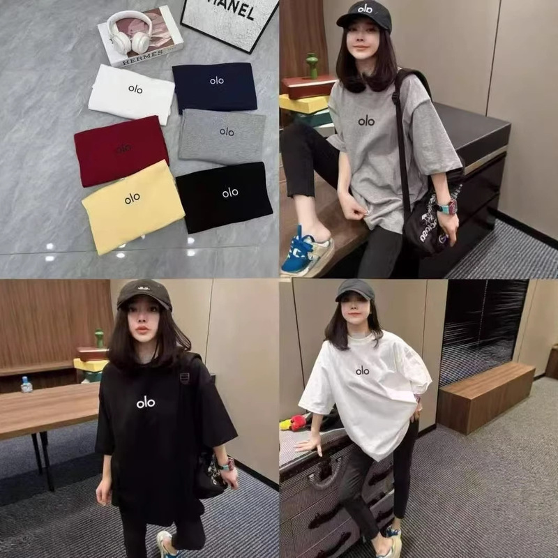 Japanese and Korean Style Lazy Style Embroidered Letter Short-Sleeve Loose T-Shirt for Women 2026 Summer New Sports Drop Shoulder Plus Size Top Japanese and Korean Style Lazy Style Embroidered Letter Short-Sleeve Loose T-Shirt for Women 2026 Summer New Sports Drop Shoulder Plus Size Top