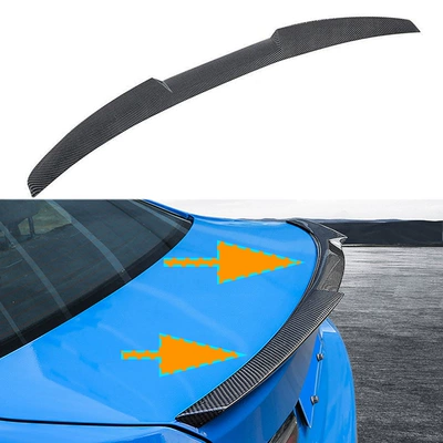 Cross-border hot-selling car universal tail non-perforated top wing trunk horizontal tail decorative fixed wing spoiler (Fixed wind wing) - 115cm-black