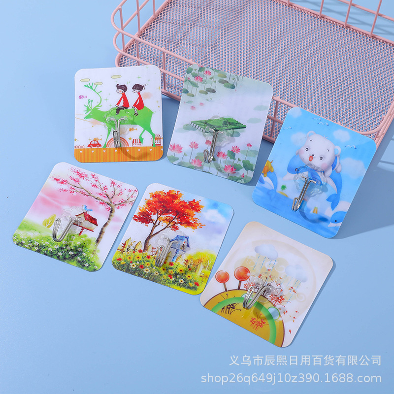 Wholesale Traceless Adhesive Hooks for Home Kitchen Wall Bathroom Strong Hooks Nail-Free Artifact Coat Hooks