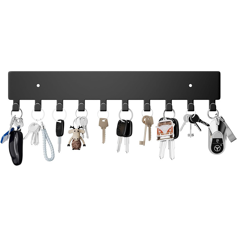 Cross-border hot-selling simple key hook eBay explosives 10 row hook key rack storage factory direct sales