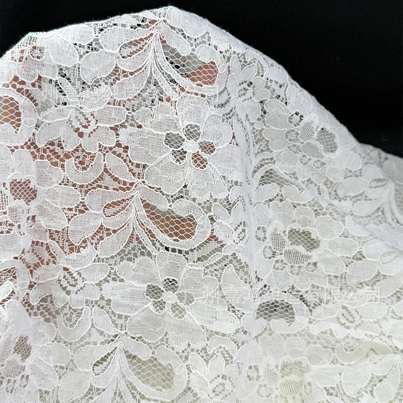 Tejido de encaje suave de algodón de brocado para hacer falda, vestido de color multicolor en stock, fabricante