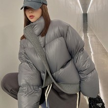 鵝絨高端黑色羽絨服女冬季面包服2022年新款洋氣外套加厚短款冬裝