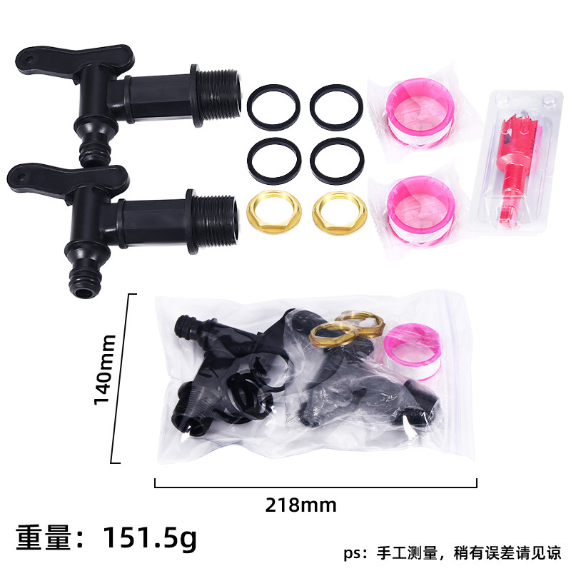 IBC Ton barril de salida conector Ton barril accesorios grifo de plástico al por mayor cubo de plástico barril de agua conector del tanque