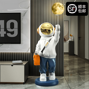 Astronaut Living Room Decorations, Accessible Luxury Astronaut Lamp, Large Floor-Standing Tv Cabinet Next to the Tv Cabinet, Housewarming Gift
