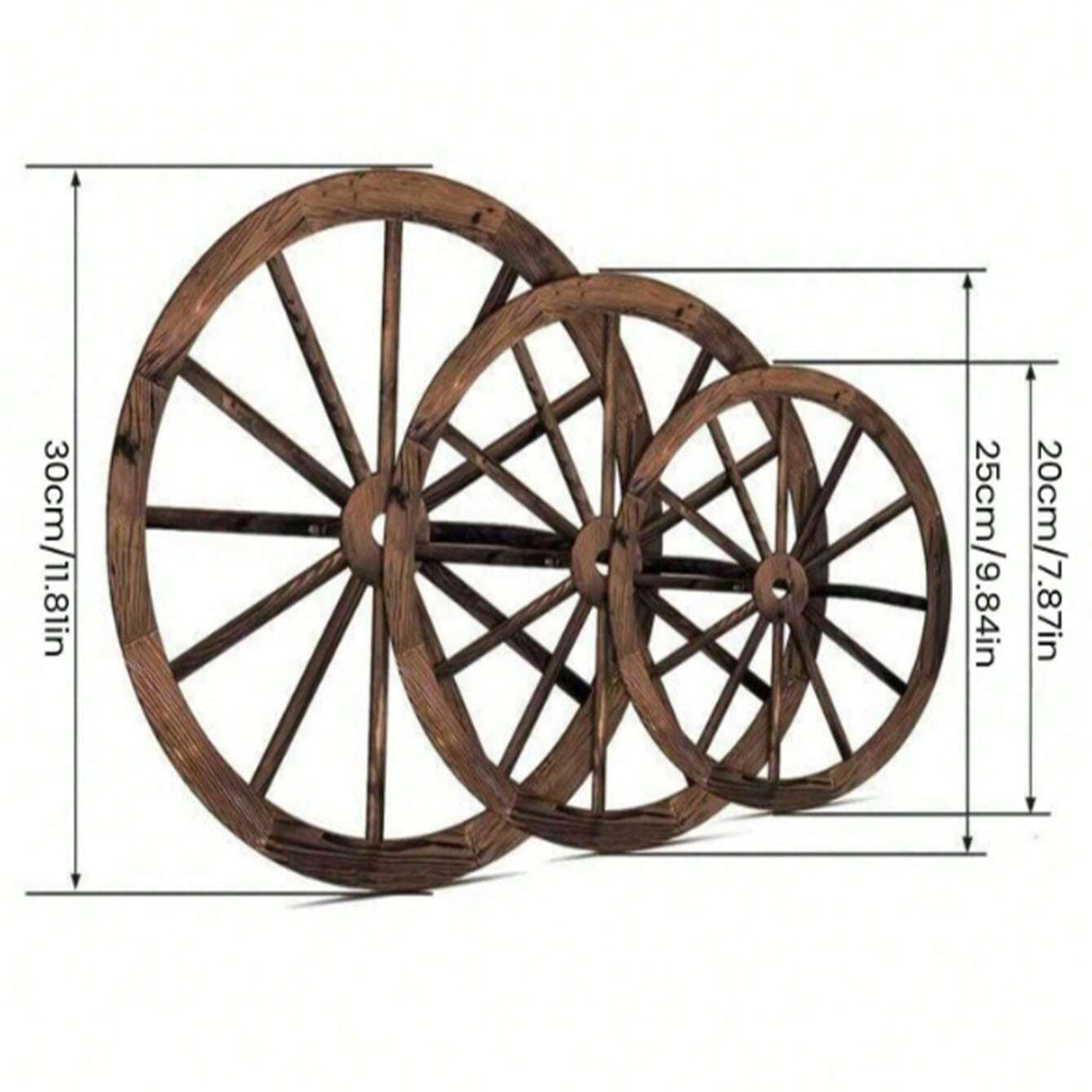 New Nordic INS American Country Style Wheel Decorative Wall Hanging Home Decor Round Wooden Product_voghion.com