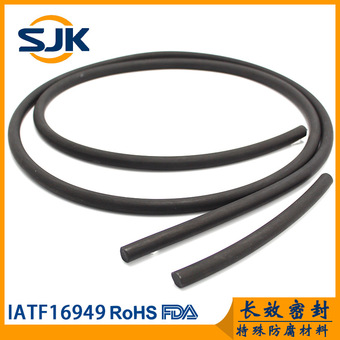 耐高温FKM氟橡胶密封条耐油耐腐蚀真空密封O型实心橡胶圆条