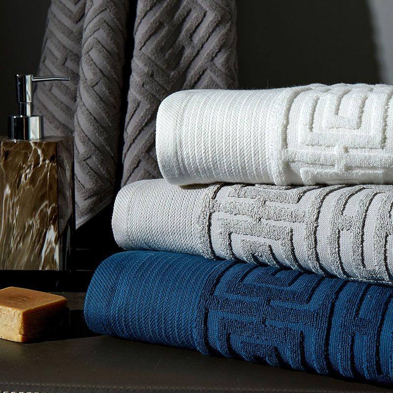 Five-star hotel advanced bath towel household pure cotton absorbent adult men and women wrap towel thickened extra large towel face washing