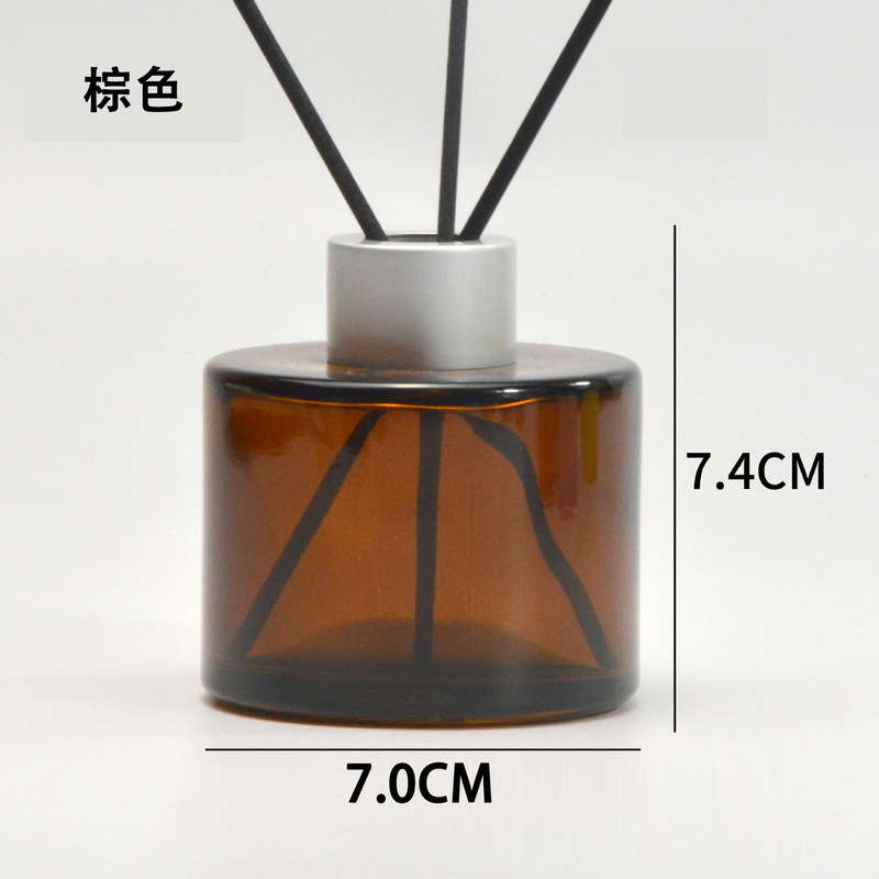 圆柱形玻璃香薰瓶高端无火香薰分装瓶子家居装饰挥发香氛扩香空瓶|undefined