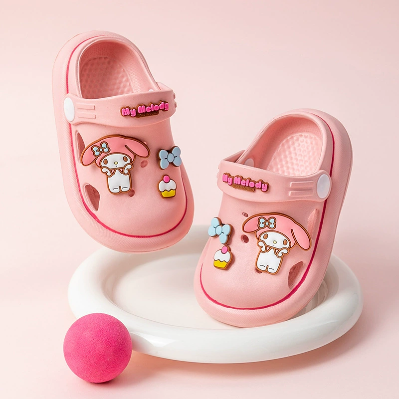 Детские летние милые нескользящие тапочки Sanrio, мягкая подошва