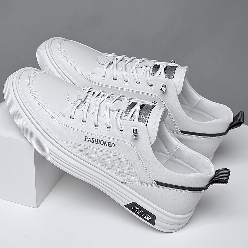 Zapatos blancos de verano para hombres, zapatos casuales transpirables, zapatos de skate para hombres, zapatos deportivos de moda, zapatos de hombre al por mayor.