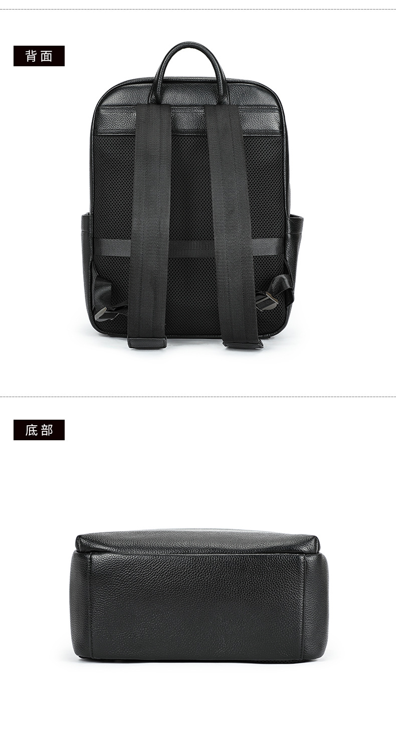 Ba lô nam công sở da bò cao cấp, đựng laptop 15 inch, dung tích lớn — 2348 Màu đen, 2349 màu đen, 2350 màu đen, 2351 Màu đen chi tiết 89