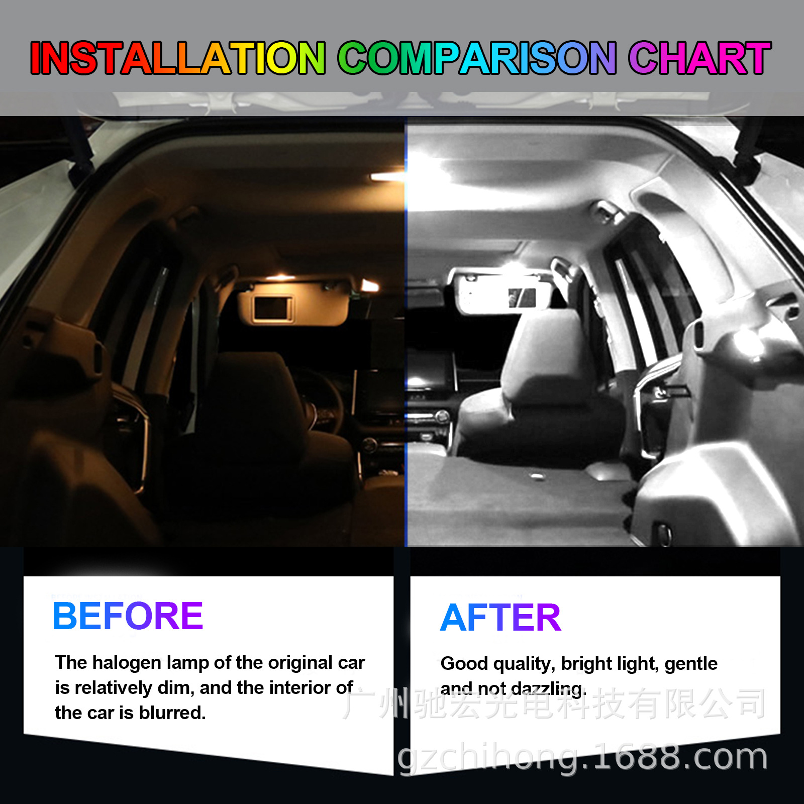 Chihong doble gancho luz de techo 3528 12SMD 44MM anillo 1210 Luz de maquillaje de coche [ventas directas de fábrica]