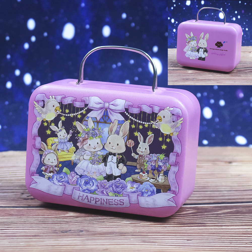 Retro maleta mini maleta caja de hierro caja de dulces monedero caja de monedas de regalo creativo caja de metal caja de embalaje