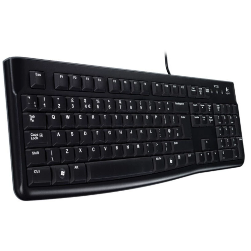 罗技 (Logitech) K120 wired USB keyboard home office office splattered full size