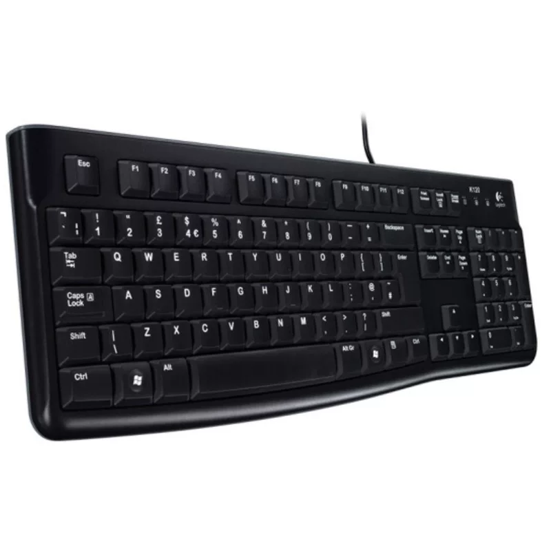罗技 (Logitech) K120 wired USB keyboard home office office splattered full size