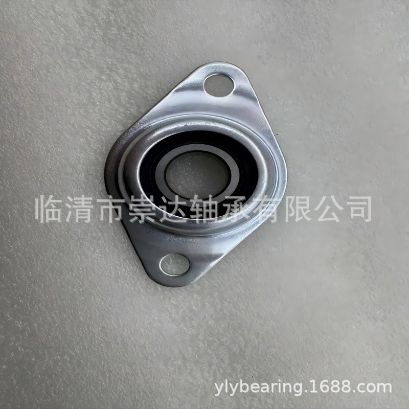 6001轴承带钢板冲压座 6001菱形冲压座 轴承内径12适用农机小推车