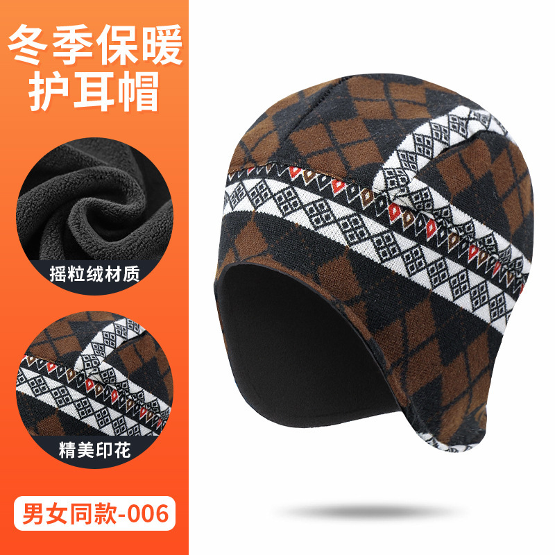 跨境骑行防风抓绒帽俄罗斯保暖防寒帽仿羊绒男女士冬季加绒护耳帽|undefined