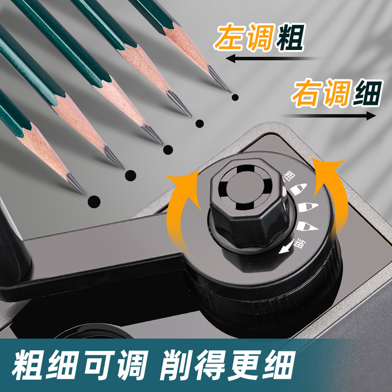 Deli 71161 sacapuntas especial para dibujo Sacapuntas de lápiz estudiante sacapuntas a mano sacapuntas taladro Sacapuntas de lápiz