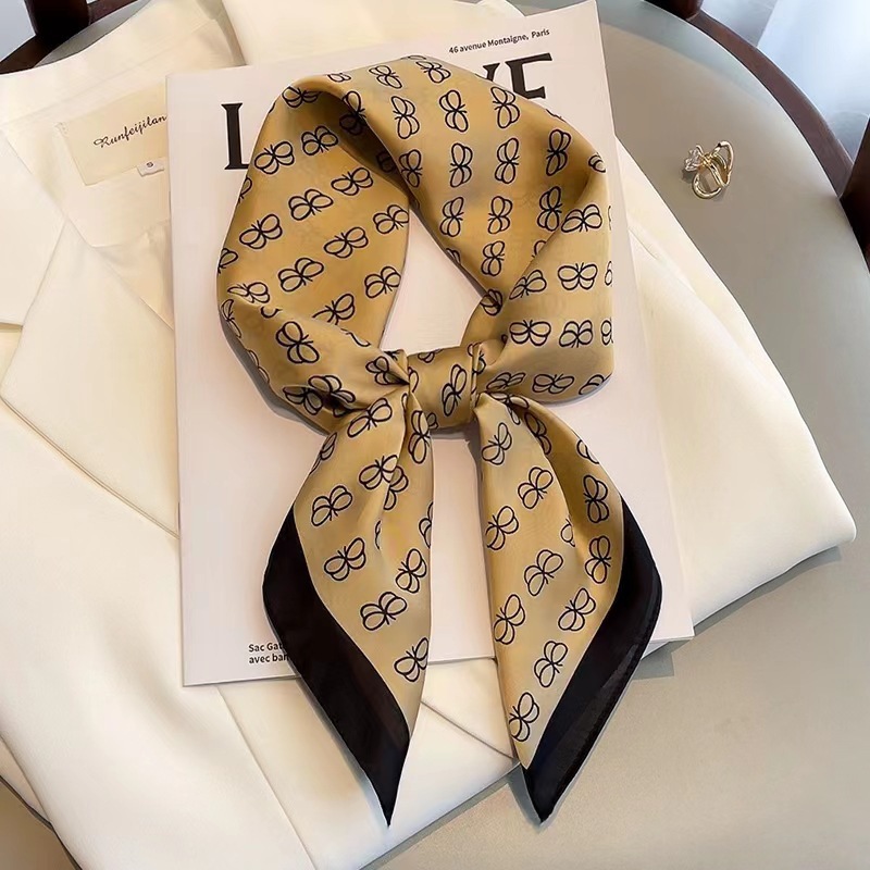 Nuevo bufandas de seda primavera y verano de alta calidad 70cm bufandas cuadradas de moda de estilo exterior bufandas decorativas delgadas bufandas cuadradas pequeñas