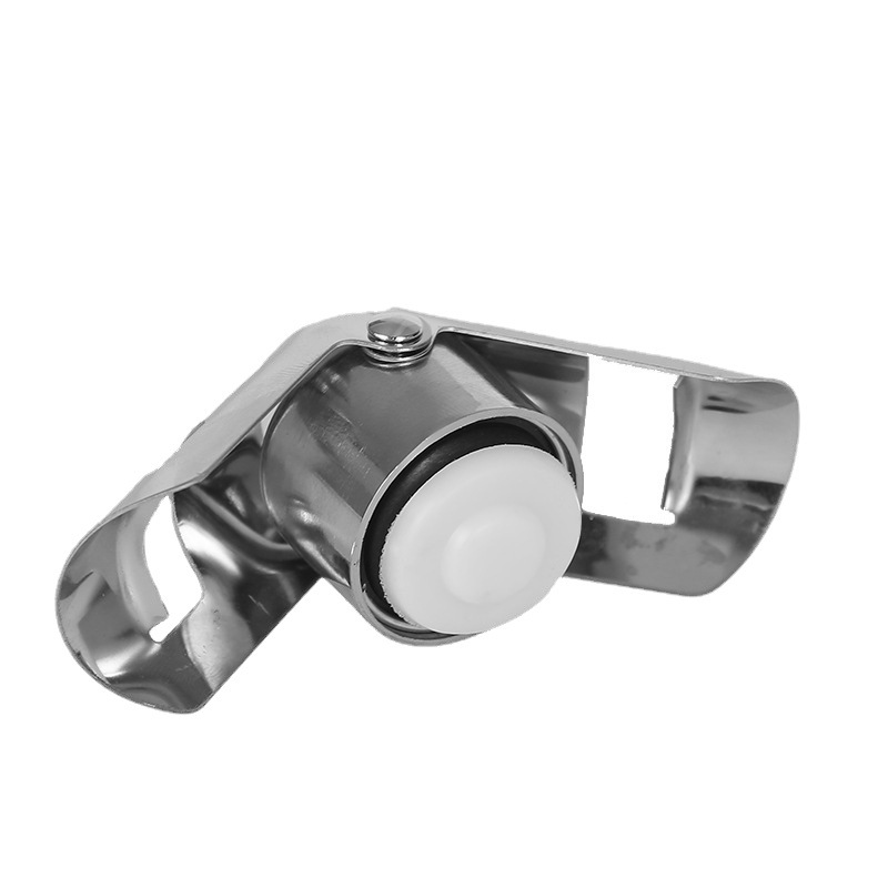Prensa de acero inoxidable tapón de vino de vacío de silicona sellado tapón de champán juego de vino Vino Dispositivo de preservación de vino tapón de vino de Navidad
