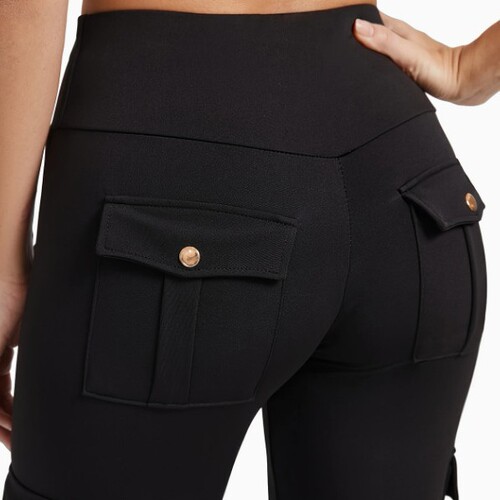 Amazon Women's Knit Work Pants, High-Waisted Women's Pants, Black, High-Elastic Pockets, Casual
