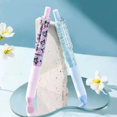 Yuemu 669-2 Authentic Dessert Party Click-Type Neutral Pen, 5-Piece Mixed Set with High-Quality Sanrio ST-Head Exam-Prep Pens