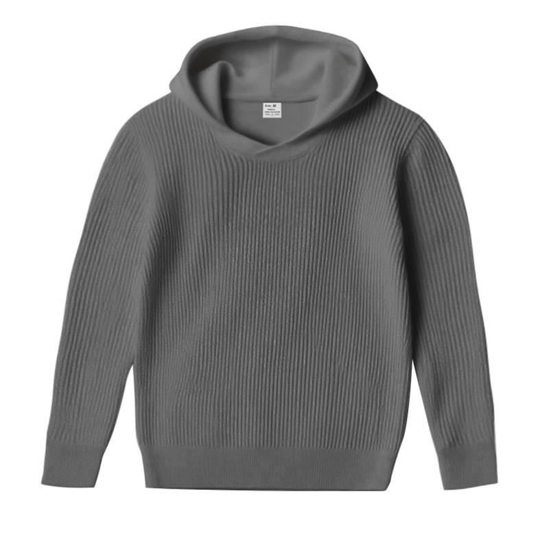 Herren Herbst und Winter Herrenpullover Jugend Kapuzenpullover Herren Einfarbig Lässig All Match Strickpullover Jacke_voghion.com