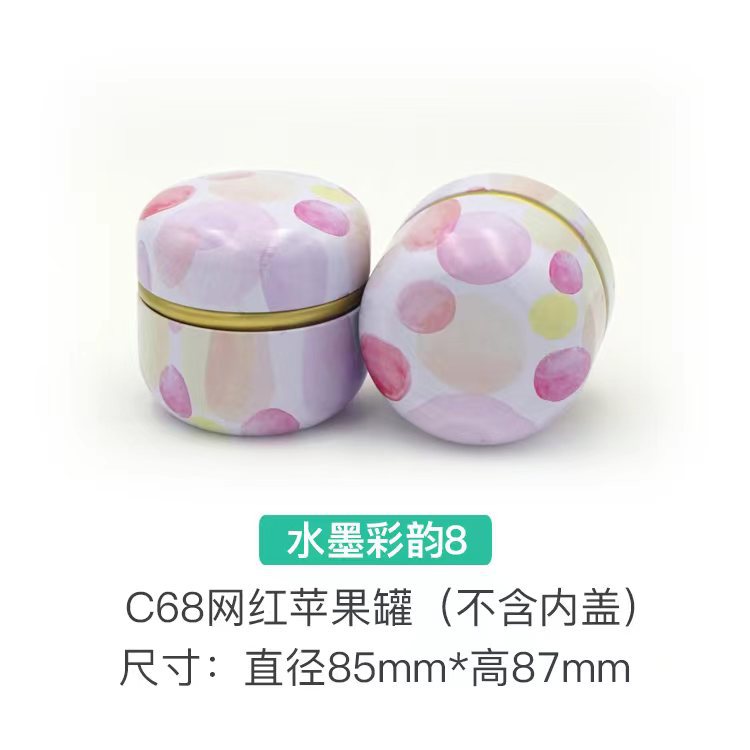 Latas de manzana de metal, latas de té pequeñas, latas de velas, dulces de boda, cajas de hojalata de aromaterapia, envases de regalo de té, cajas de hojalata