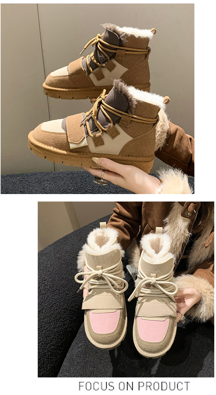 Warm Women's Winter Snow Boots Plush Lined Ankle Boots Versatile_voghion.com