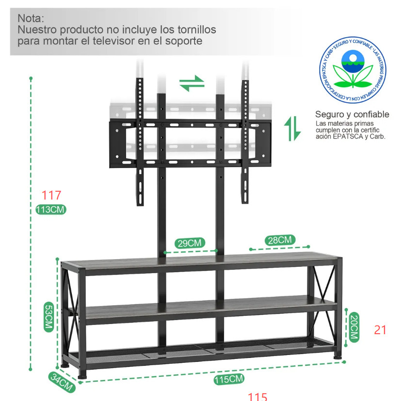 2025 Popular Tv Cabinet Movable Tv Stand Simple Large Model Export Export Three-Layer Glass Cross-Legged Trendy