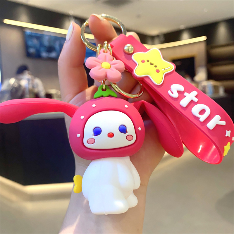 Descompresión vertical del oído llavero lindo artefacto de descompresión codicioso animal colgante pareja coche bolsa colgante regalo